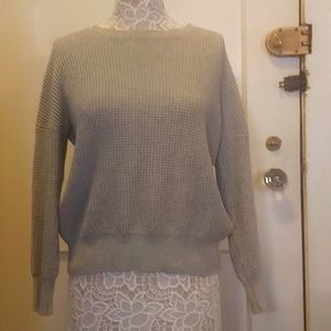 Gray crisscross back sweater